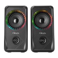 MIKADO MD-S26 JOY 2.0 Multimedia 3W*2 Siyah USB RGB Işıklı Gaming Speaker Hoparlör